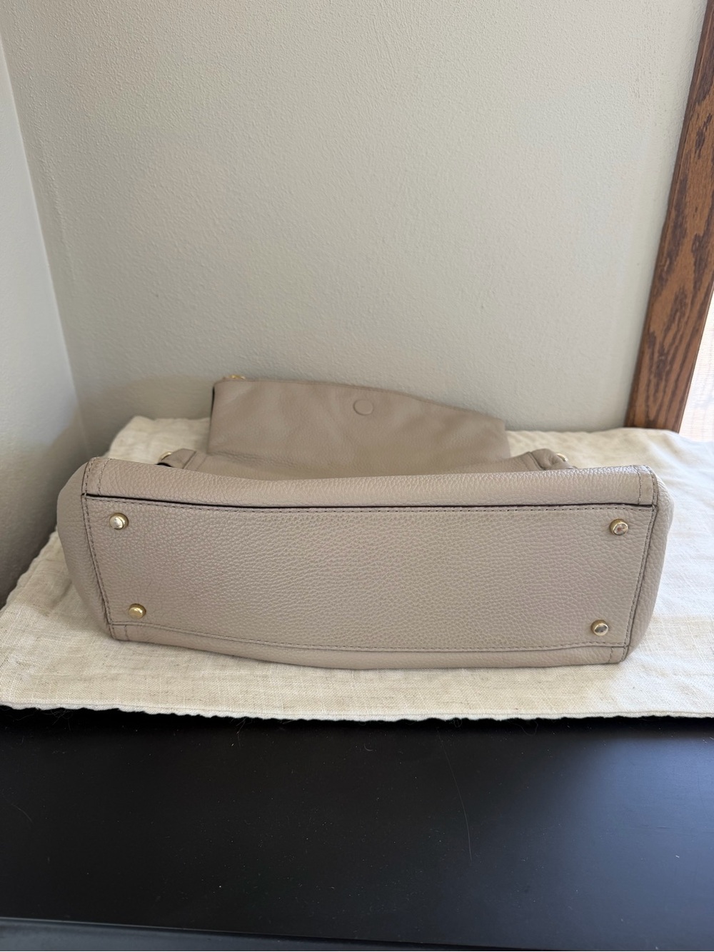 kate spade NY Cobble Hill Minka Taupe Pebbled Leather Shoulder Bag - Picture 8 of 13